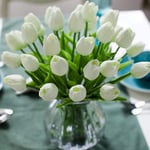 10 st konstgjorda tulpaner, konstgjorda blommor i latexmaterial, verklighetstrogna