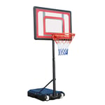 Nologo Toddler Kids Basketball Hoop, 3.9-6.9Ft Height Basketball Stand, Indoor Outdooe Game With 31.5 Inch Transparent Backboard BTZHY