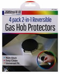 4x Pack Reusable Gas Cooker Stove Hob Protector Liner Non Stick Reversible Cover