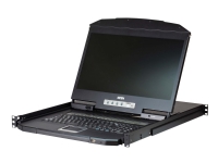 ATEN CL3116NX - KVM-konsol med omkopplare för tangentbord/video/mus - 16 portar - PS/2, USB - 18.5 - kan monteras i rack - 1366 x 768 @ 60 Hz - 250 cd/m² - 1000:1 - 5 ms - 1U