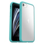 OtterBox pour Apple iPhone 7 / 8 / SE 2e gen (2020) / SE 3e gen (2022), Coque antichoc fine, Série Sleek Case, Transparent/Bleu - Livré sans emballage