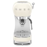 Smeg ECF02CRUK Freestanding Retro Espresso Coffee Machine - CREAM
