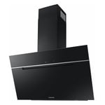 Samsung - Hotte Décorative incliné aspirante noire Largeur 90cm Débit d'air 585m3/h - Noir