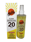 Malibu Sun Tan Lotion Clear Protection Spray SPF20 250ml
