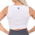 M Fitness - Yrja White Crop Top, S