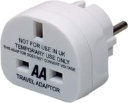 AA Pack 2 UK To European Euro Travel Adaptor Plug Adapter Europe Spain France