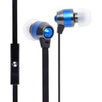 groov-e Smart Buds - Wired In-Ear Earphones with Remote & Mic - 3.55mm Gold Plug Audio Jack - Music Playback & Hands-Free Calls - Includes Earbuds (3x Sizes) - Blue