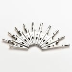 10x Stainless Steel Alligator Crocodile Test Clips Cable Lead Sc