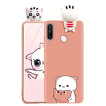ZhuoFan Case for Samsung Galaxy A30S / Galaxy A50 / A50S / A30S - Cute 3D Funny Cartoon Character Soft TPU Silicone Samsung A50 Cover Phone Case for Kids Girls, Shockproof Slim Orange Cat Skin Shell