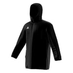 Adidas Kids Core 18 Stadium Jacket - Black/White, Size 128