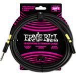 Ernie Ball 6423 Headphone Ext. Cable 6m, 3.5 mm hunn - 6.3 mm hann