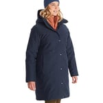 Marmot Wm's Chelsea Coat, Manteau d'hiver à capuche imperméable et isolé, parka en duvet chaude et coupe-vent, doudoune respirante, Arctic Navy, M Femme