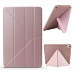 Case For IPad Pro 11 Inch (2018) Horizontal Deformation Flip Leather Case With Three-folding Holder & Sleep/Wake-up Function Flat shell, Protective case (Color : Rose gold)