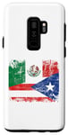 Coque pour Galaxy S9+ Drapeaux Mexique Porto Rico | Demi Mexicain Porto Rico Latino