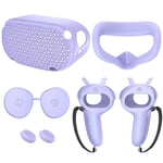 For Meta  Quest2 Silicone Host  Case 5-Piece Set Non-Slip and -Drop VR7629