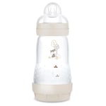 MAM - Biberon Easy Start Anti-Colique 2+ mois débit moyen (260 ml) Sable – Biberon pour réduire les coliques et l'inconfort de bébé – Biberon bébé compatible avec l'allaitement maternel