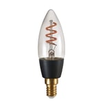 EGLO - E14 C35 Spiral LED Bulb, Smoke - Warm White - Zigbee, Bluetooth