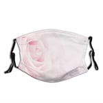Hicyyu Comfortable Windproof Face cover,Pink Rose Close up with Soft Blur Focus Fresh Fragrance Smell Love Valentines Day,Printed Facial Decorations for Everyone