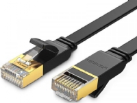 Ugreen platt nätverkskabel UGREEN NW106 Ethernet RJ45, Cat.7, STP, 0,5m (svart)
