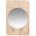 Miroir rectangulaire en bois d'hévéa 40x60