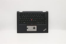 Lenovo Yoga X390 Keyboard Palmrest Top Cover Swedish Finnish Black 02HL680
