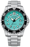 Citizen Men's Aqua Dial Auto Sport Bracelet Watch