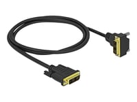 Delock - Dvi-Kabel - Enkel Länk - Dvi-D (Hane) Rak Till Dvi-D (Hane) Vinklad - 2 M - Tumskruvar, Guldblinkade Kontakter - Svart