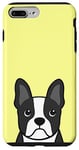 Coque pour iPhone 7 Plus/8 Plus Étui de téléphone Boston Terrier Face, cadeaux, jaune, pour les amoureux des bébés et des chiens