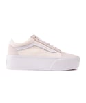 Vans Womens Old Skool Stacked Trainers - Natural Suede - Size UK 5