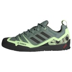 adidas Unisex Terrex Swift Solo 2.0 Hiking Shoes Sneaker, Silver Green/Core Black/Green Spark, 12.5 UK