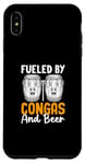 Coque pour iPhone XS Max Alimenté par congas et bière - Lecteur de batterie Conga