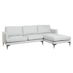 Chaiselong sofa Lysegrå Metal 250 x 160 x 85 cm