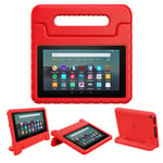 Dadanism Case Fit All-New Amazon Kindle Fire 7 Tablet(9th Generation, 2019 Release), Lightweight Shockproof EVA Kids Friendly Convertible Stand Handle Protective Cover Fit Fire 7 2019 Tablet – Red