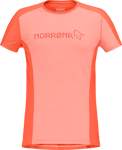 Norrøna Women's Falketind Equaliser Merino T-Shirt Peach Amber/Orange Alert L, Peach Amber/Orange Alert