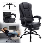 Aufun Gaming Chair, Ergonomisk Kontorsstol med Vibrerande Massage Svankkudde, Fotstöd, Nackstöd