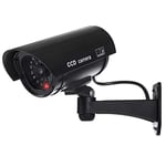 IR1100 Outdoor Black Security Camera Camera CCTV Dummy With Flashing LED with Screws