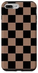 iPhone 7 Plus/8 Plus Black and Brown Classic Checkered Big Checkerboard Case