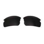 Walleva Black Polarized Replacement Lenses For Oakley Flak 2.0 Sunglasses