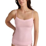 Calida Cate Satin Spagetti Top Rosa bomull Small Dam