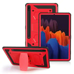 Mignova for Samsung Galaxy Tab S8 Plus Tablet Case,Shock-Resistant Drop-Proof Hybrid Rugged Protective case(Built-in Stand) for Samsung Galaxy Tab S7 Plus/S8 Plus 12.4 inch Tablet(Red)