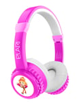 Kids' wireless foldable durable headphones with volume limit recommended, with microphone, for travel, for school, for boys and girls, with a collection of stickers - ELARI FixiTone Air (Pink)
