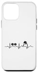 Coque pour iPhone 12 mini Pickleball Player Heartbeat ECG Pulse Paddle Jeu amusant