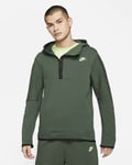 Nike Tech Fleece 1/2 Zip Pullover Hoodie Sz M Galactic Jade/Light Liquid Lime