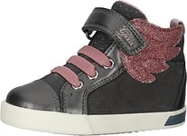 Geox Baby B Kilwi Girl A Sneaker, Dk Grey Lt Rose, 4.5 UK Child