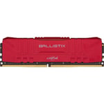 DDR4 32GB KIT 2x16GB PC 3200 Crucial Ballistix BL2K16G32C16U4R rouge