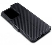 Plånboksfodral Samsung Galaxy S20 Ultra Svart karbonmönstrad