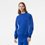 Mens Lacoste Brushed Fleece Colour Block Pullover Sweatshirt Blue Size Small 3