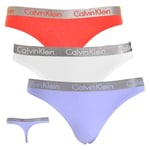 Calvin Klein Women Radiant 3-pack Thong, Vibration/white/ephemeral