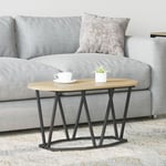 Kaffebord Sonoma Ek 80x40x40,5 cm - Trä och Metall