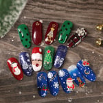 3pc/set Nail Art 3d Decal Stickers Christmas Alloy Tree Snowman 19